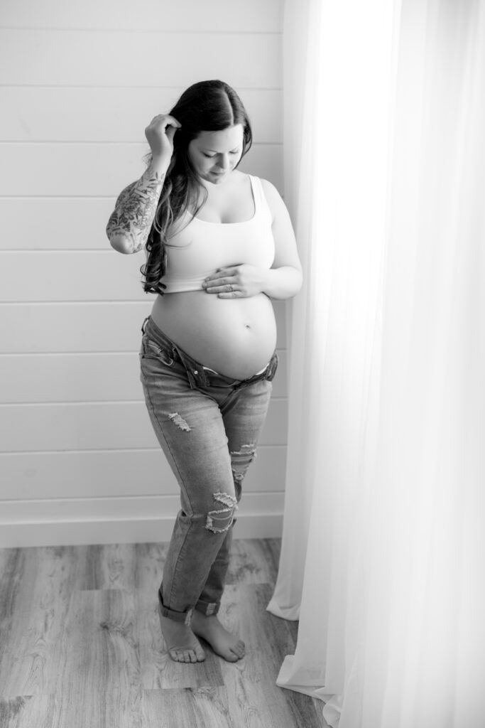 studio maternity photoshoot
