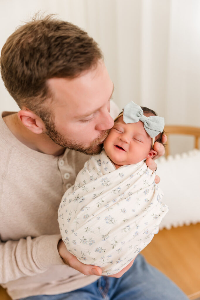 newborn with dad, baby with dad, newborn photographer